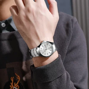 kf-S15f21e32fca849adaa356d08f6fc644bZ 女性へのギフトに最適な、新しいファッションステンレススチール製カジュアルクォーツ腕時計