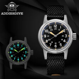 kf-S18e44c389c284654ad911dbaf059e557U ADDIESDIVE Top Brand Automatic Mechanical Watch reloj hombre C3 Super Luminous Nylon 200m Waterproof Gifts for Male Sport Clock