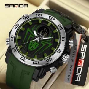 kf-S1b00f7d4879c4b47b83ed70041064d81R AL-101 spider luminescent electronic watch for teenagers, multi-functional fashionable and trendy men's alarm clock watch