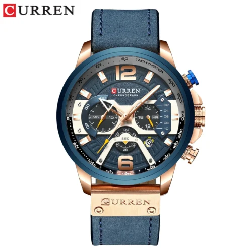 kf-S1e9c491bb8724b2da1b757dd75d0b98ci CURREN 8329 Fashion Quartz Watches for Man Business Leather Strap Chronograph Calendar Retro Elegant Men Wristwatch reloj hombre