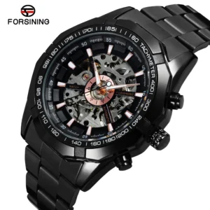 FORSINING Classic Trendy Men's Skeleton Automatic Mechanical Watches Luminous Pointers Steel Sport Man Wristwatch Hombre Relojes