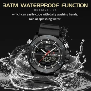 kf-S25bf9fd6168f4a308f1637f4fa09d86fV New Style NAVIFORCE Design Men Watch Waterproof Soft Silica Strap Chronograph Day and Date Luxury Quartz Wristwatch Reloj Hombre