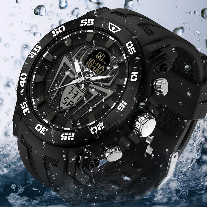 kf-S3958a155bded48e0b79e2b8a71f446f4o AL-101 spider luminescent electronic watch for teenagers, multi-functional fashionable and trendy men's alarm clock watch