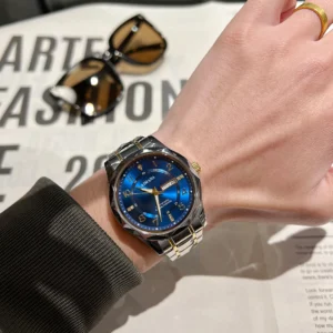 Fashion Luxury Men's Watches Waterproof Stainless Steel Luminous Man Wristwatch Date Week Sport Men Quartz Watch