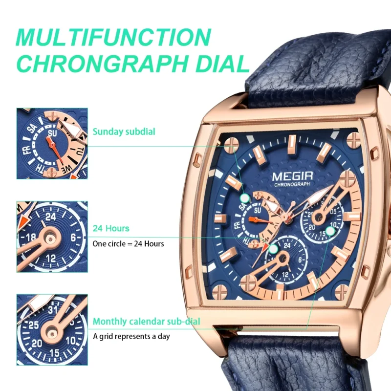 kf-S3f2063996f4e4920a4d70db4ccfc6ef5H MEGIR Watch for Men Fashion Quartz Chronograph Waterproof Sport Big Dial Wristwatch 24-hour Week Date Display Montre Homme 2204