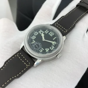 kf-S454b5829e8c648ba839eae064fe9b68cN 44mm No Logo Black Dial Green Digital Asian 6498 17 Jewels Hand Wind Movement Men's Mechanical Luminous ST3621 Watch GR0822-25