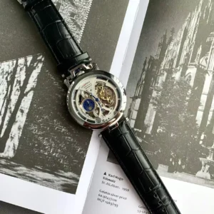 kf-S4e5acb4b8b504e428d205a94d6345613C Turbillion Automatic Mechanical Men Watch Antique Skeleton Classic Male Wristwatch Business Man Vintage Simple Fashion New Clock