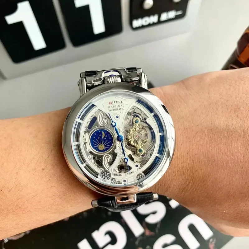 kf-S563a5824c06843c9bdaacca539ed3bc6Y Turbillion Automatic Mechanical Men Watch Antique Skeleton Classic Male Wristwatch Business Man Vintage Simple Fashion New Clock