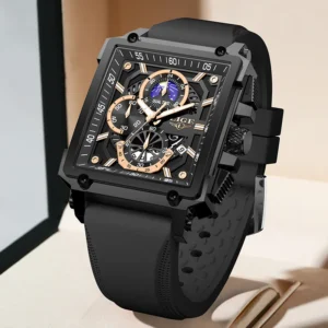 kf-S7013aead0df04d35ad93aae97f7b2b64y LIGE Casual Mens Watch Fashion Sports Chronograph Quartz Wristwatches Men Waterproof Luminous Calendar Man watch Montres Hommes