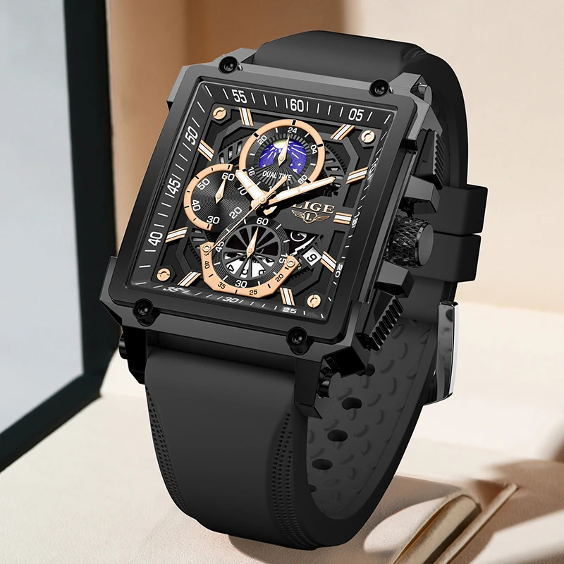 kf-S7013aead0df04d35ad93aae97f7b2b64y LIGE Casual Mens Watch Fashion Sports Chronograph Quartz Wristwatches Men Waterproof Luminous Calendar Man watch Montres Hommes