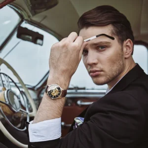 kf-S7c7a841d22d640da83ec8f68d3889d74Q Fashion Hollow Engraving Black Golden Case Leather Skeleton Mechanical Watches Men Luxury Brand Automatic Watch Heren Horloge