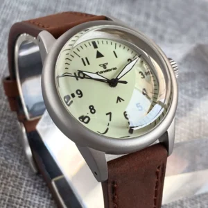 kf-S7ca0c6a345cc4068ac53ab3b5689feb7Y New Tandorio 36mm Military 200M Waterproof Dive NH35 Automatic Watch Men Green Lume Cream Dial Bouble Bow Sapphire Vintage Clock