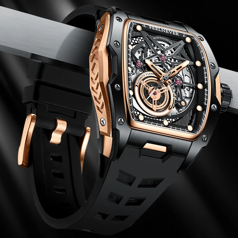 kf-S9cf96e3e1d7f46e4bbc27edff4a944f1M FEELNEVER Top Brand LIGE Mechanical Watches Men Fashion Luxury Automatic Mens Watch Waterproof Luminous Wristwatch Reloj Hombre