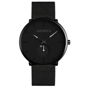 Dropship Fashion Simple Design Waterproof Stainless Steel Mesh Small Dial Men Watches Top Brand Luxury Quartz Relogio Masculino