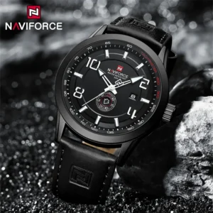 kf-Sb8054dc9870d4aed8380f1ba7b9530c3l NAVIFORCE Original Men's Watches Simple Fashion Waterproof PU Strap Luminous Date Week Male Quartz Wristwatch Relogio Masculino