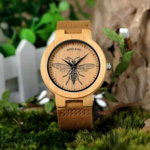kf-Sbd3a56a3b4b84975864fb9973e6166afP Clearance Sale Men's Watches Bamboo Wristwatch Japanese Quartz Movement Unique Watch for Men