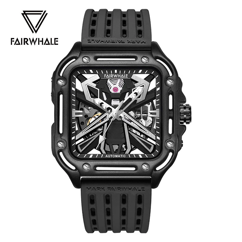 kf-Sbed4bb5491954b42a51421b37d71c878N Mark Fairwhale Brand Cool Black Men's Mechanical Watches Sports Silicone Strap Waterproof Fashion Top Automatic Watch for Men
