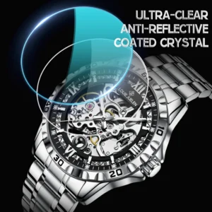 kf-Sc438c65df83b49dea25c1a57fb5b6b843 New Steampunk Skeleton Men's Watch Luxury Automatic Mechanical Watches Luminous Waterproof Stainless Steel Strap Hollow Watch