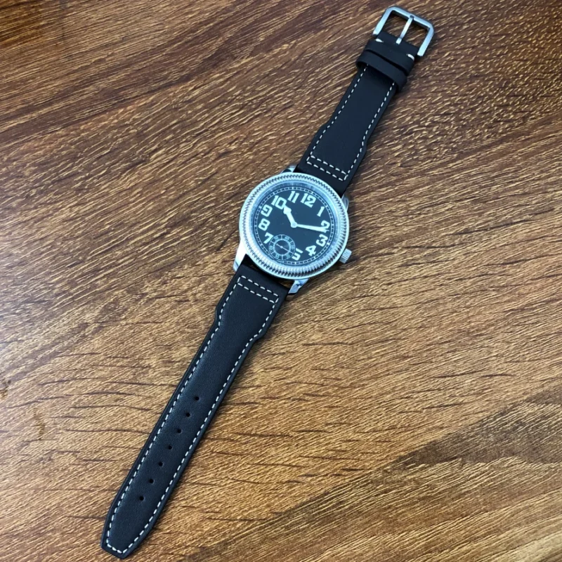 kf-Sc711b33f72944ad785a4c7c82d6bc68cy 44mm No Logo Black Dial Green Digital Asian 6498 17 Jewels Hand Wind Movement Men's Mechanical Luminous ST3621 Watch GR0822-25