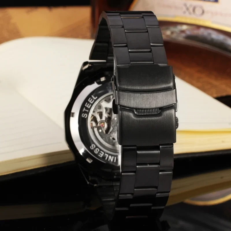 FORSINING Classic Trendy Men's Skeleton Automatic Mechanical Watches Luminous Pointers Steel Sport Man Wristwatch Hombre Relojes