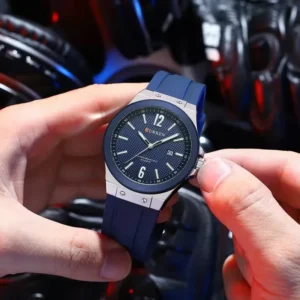 kf-Sda6a77fc871741b8bb214e94718a06e6V CURREN 8467 New Simple Men's Sports Quartz Watch Silicone Strap Waterproof Calendar Night Light Men's Leisure Watch reloj hombre