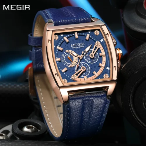 kf-Sdbe96ccea9be4a7da1e5bf5d735c34f4D MEGIR Watch for Men Fashion Quartz Chronograph Waterproof Sport Big Dial Wristwatch 24-hour Week Date Display Montre Homme 2204