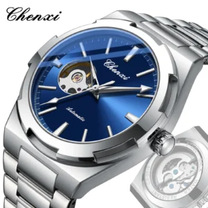 CHENXI 8856 Top Brand Automatic movement Mechanical Watch For Men Hollow Skeleton Man Watches Waterproof Business Wrist Watch