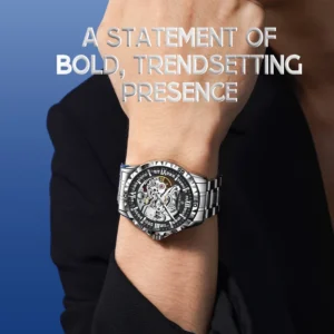 kf-Sec81a5917f5c4eb687b6b5dcf1db2fadb New Steampunk Skeleton Men's Watch Luxury Automatic Mechanical Watches Luminous Waterproof Stainless Steel Strap Hollow Watch