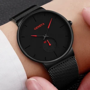 Dropship Fashion Simple Design Waterproof Stainless Steel Mesh Small Dial Men Watches Top Brand Luxury Quartz Relogio Masculino