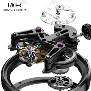 kf-Sfc7427ed0873440da43925be90029e44D IDEAL KNIGHT 6801 Tourbillon Watch Man Automatic Mechanical Wristwatch for Men Women Original Leather Strap Waterproof